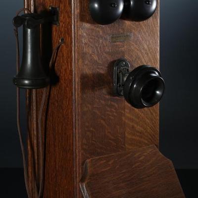 Antique Western Electric Wall Phone Hand Crank 	20.5x9.25(13in max) x11in	199083
