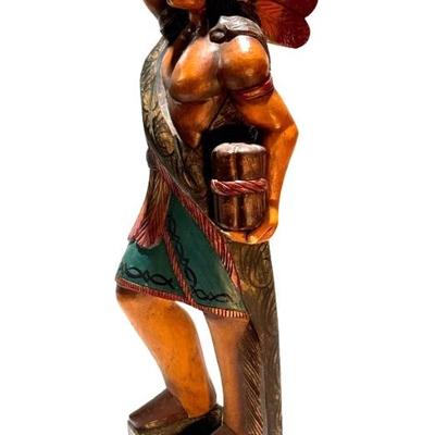 3 ft Antique Carved Wood Cigar Store Indian Chief Native American 	37.5x13x9.5in	289026
