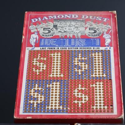 Lot of 3 Vintage Baseball Theme Punchboards Diamond Dust/Play Ball Trade Stimulators Punch Boards 		196009
