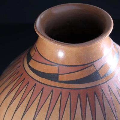 Lucie Soto Mata Ortiz Polychrome Pot Native American Pottery Olla	10in H x 4.35in diameter at top	199018
