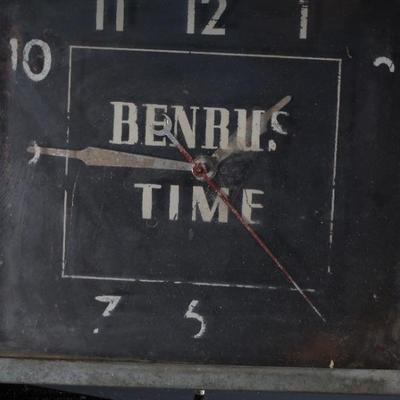 AS-IS Benrus Time Antique Art Deco Electric Advertising Clock	15x14.25x4in	289023
