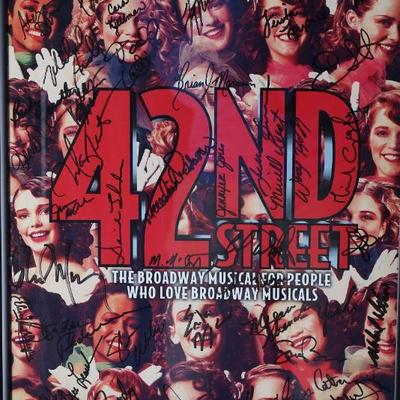 Cast *Signed* 42nd Street Broadway Musical Poster Framed 	Frame: 22.5x14.5in	199114
