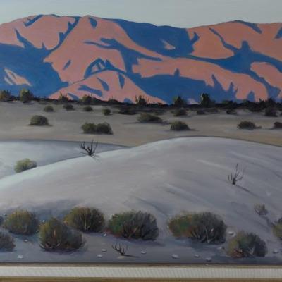 *Original* Painting Carl G. Bray Coachella Valley Mountain Landscape Art Oil on Board 	Board: 36x24in<BR>Frame:31.5x43.5x1.75in	199173
