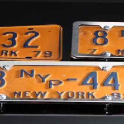 Lot of 3 Vintage NYP New York Press License Plates - 1979 and 1982	7 x 12.5 x 2 in	198025

