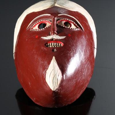 Vintage Juanegro Mexican Dance Mask Folk Art Brown	3.5x5.5x7.5in	196035
