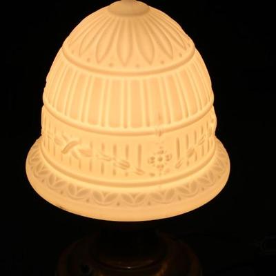 Art Deco Milk Glass Acorn Lamp Light Fixture 	12in H x 7.5in Diameter 	196217
