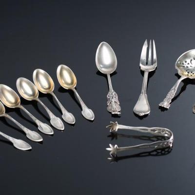 Lot of 11 misc Sterling Silver Flatware pieces 		199168
