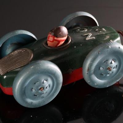 1940s Vintage Japan Acrobat Car Tin Wind-Up Flipper Tokyo Midoriya Co. Toy	3.25x2.75x5.25in	196147
