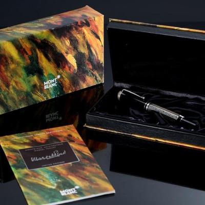 MONTBLANC 1999 Marcel Proust Writers Limited Edition Fountain Pen 28654 F 14k Gold NIB In Box	Pen with Cap: 135mm long x 14.5mm...