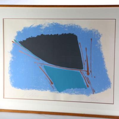 Signed/Numbered  Dan Christensen 1980 SerigraphÂ Abstract Art Screen Print 	frame: 31x39.75x1.5in	199067
