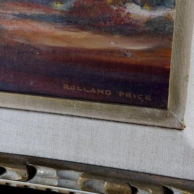 *Original* Rolland Price â€œNavajo Countryâ€ Desert Landscape Painting Art	Board:24x18<BR>Frame:25x31.25x2.5in	199171
