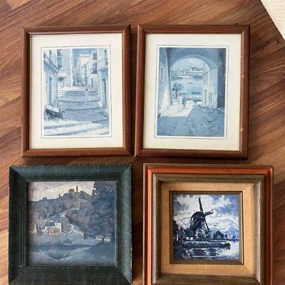 MRM058- Assorted Framed Prints & Tile Art
