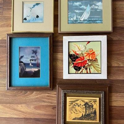 MRM075- Assorted Framed Vintage Prints 