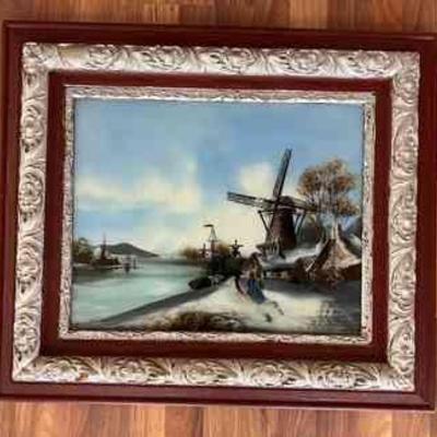 MRM026- Framed Painting On Glass