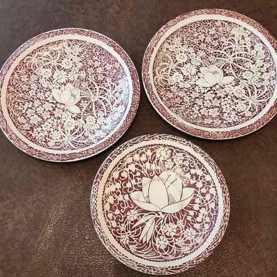 MRM212 - Vintage Vernon Kilns Decorative Plates (3) Hawaiian Flowers