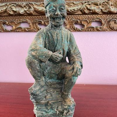 MRM236- Vintage Stone Like Asian Man Figurine