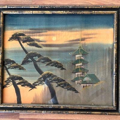 MRM217- Framed Original Asian Painting On Silk