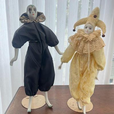 MRM108- Vintage Porcelain Decorative Clowns