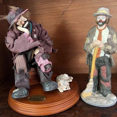 MRM091- Emmet Kelly Jr Limited Edition Ceramic Clown Figurines