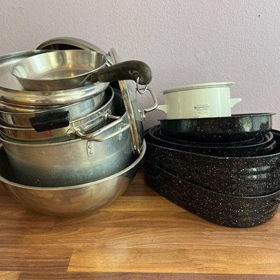 MRM180- Assorted Pots And Roasting Pans 