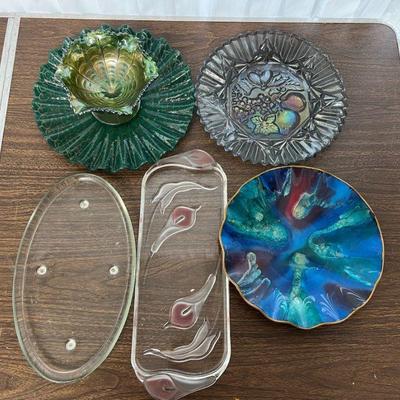 MRM142- Assorted Vintage Glass Serveware- Carnival Glass & More