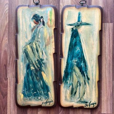 MRM201- Vintage Ted DeGrazia Wooden Wall Plaque