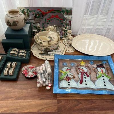 MRM124- Assorted Lenox Christmas Serve Ware & More