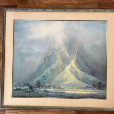 MRM207- Large Framed Mountain & Landscape Print