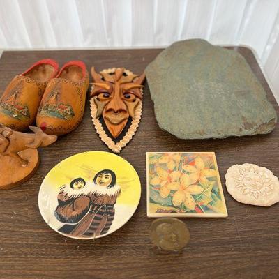 MRM195- Iolani Palace Roof Slate, Vintage Wooden Shoes, Nixon Inauguration Medal & More