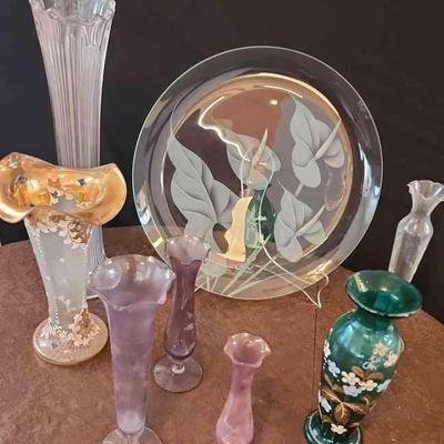 MRM198 - Decorative Anthurium Plate And Vases