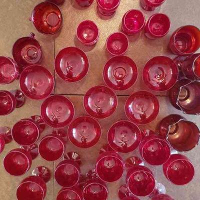 MRM209 - Red Colored Glassware (40+)