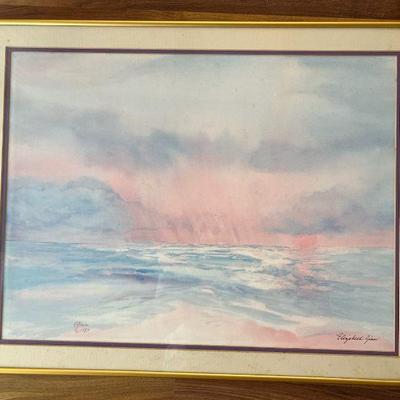 MRM203- Framed Vintage Water Color Painting Dated 1987