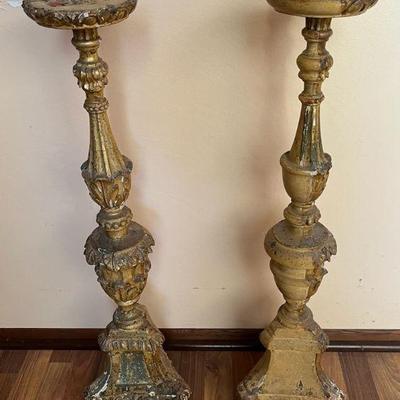 MRM021 Pair Of Large Ornate Candle Holders