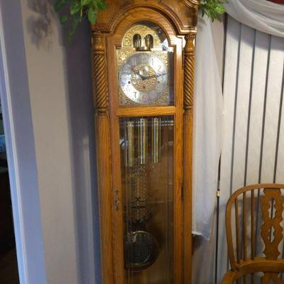  Rhythm Grandfather Clock with Light Howard Miller