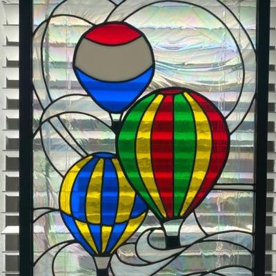 Hand Made Stained Glass Balloons 25" x 18 1/2"