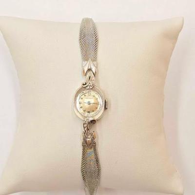#200 • 14K White Gold Longines Diamond Watch
