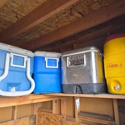 #110 • (3) Coleman Ice Chest and Igloo Water Cooler
