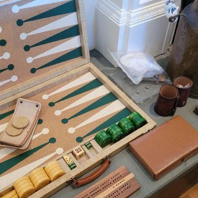 Backgammon with Bakelite pieces