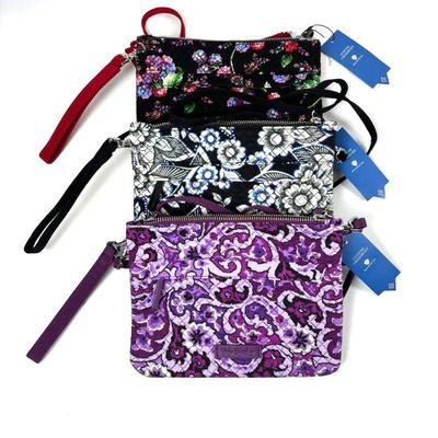 Vera Bradley Signature Print RFID Custom Crossbody, 3 Sets of 2, New with Tags