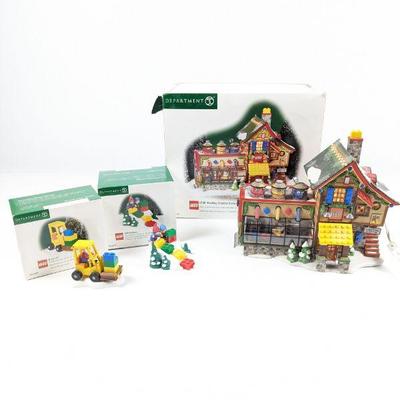 Department 56 North Pole Series LEGO Building Creation Station & LEGO Little Builders & LEGO Brick Lift