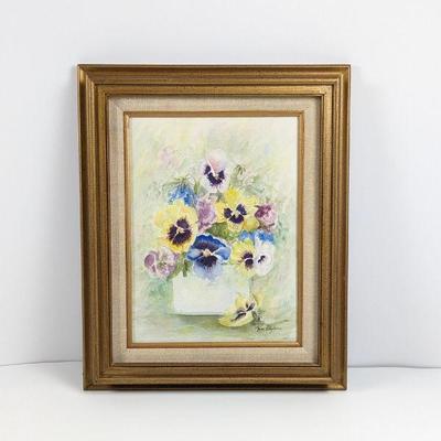 Original Signed Watercolor by Jane Stephens, Matted and Framed