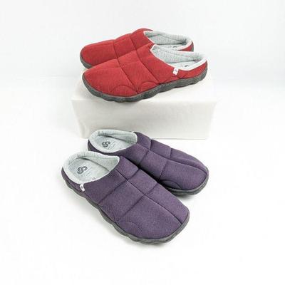 Clarks Cloudsteppers Step Rest Clog Slipper Shoes, Aubergine NEW & Red, Women's Size 10
