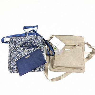 Two Baggalini Go Bagg Travel Crossbody with RFID Phone Wristlet, New With Tags