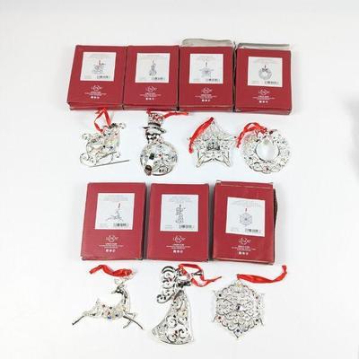 Set of 7 Lenox Sparkle & Stroll Ornaments, New (See Notes)