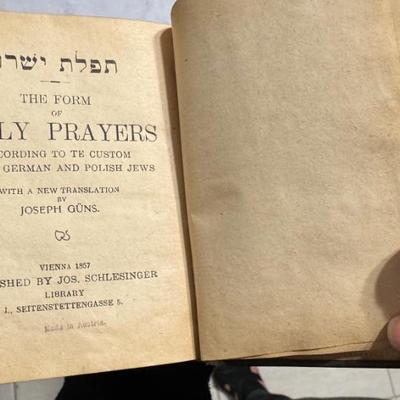 1897 Daily Prayer Book According to German & Polish Jews