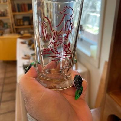 Rooster juice glass 