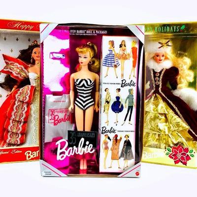 SHBR923 1959 Barbie & Other Special Edition Barbies	Original 195 Barbie Doll & Package, special edition reproduction, 35th Anniversary,...