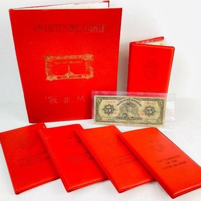 SHBR924 Foriegn Bank Notes	Large red folder with 21 Vietnamese & Cambodian notes. Â 5 small booklets
