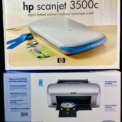 SHBR926 HP Scanner & Epson Printer	Original factory sealed boxes. Â Hp scanjetb3500c, model #Q2807A. Â Epson Stylus PhotoR220 Ink Jet...