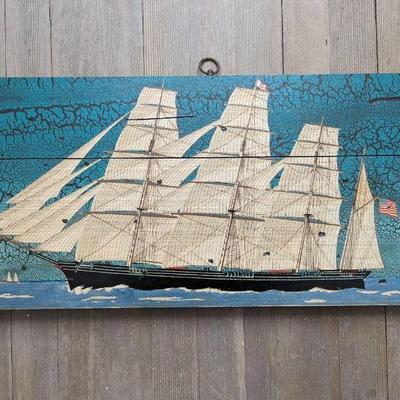 Clipper Ship Painting on wood  $45